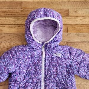 Girls Reversible North Face Coat Size 4T